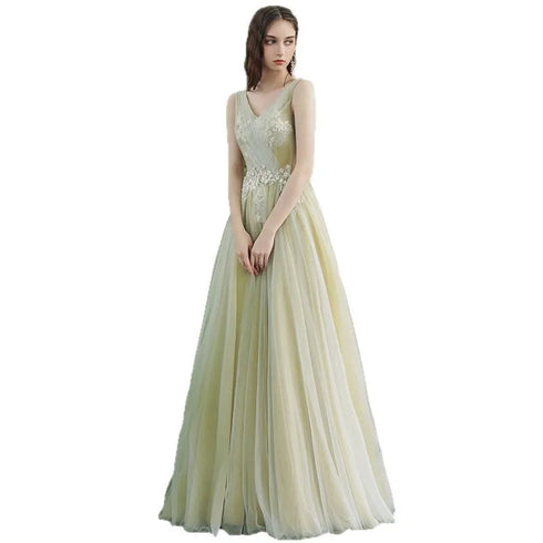 Strapless Applique Tulle Bridesmaid Dress With Floral Embellishments Evening Gown