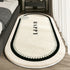 Cashmere Imitated French Oval Bed Rug for Living Room and Study, Dirt Resistant Non-Slip Carpet