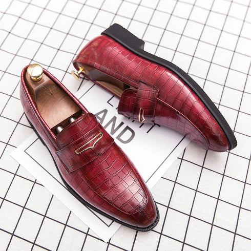 Stylish Italian Leather Penny Loafers for Men - Classic Dress Shoes for Weddings and Formal Events, Available in Big Sizes 38-48