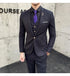 Slim Fit Men's Three Piece Suit with Vest and Trousers for Wedding