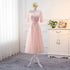 Bridesmaid Dress Elegant Floor-Length Organza Backless Lace With Built-In Bra Bridesmaid Dress Lace Appliques
