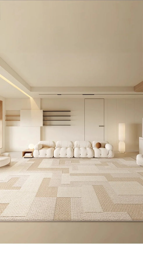 Large Size Geometric Living Room Carpet Luxury Home Decoration Rug Easy To Clean Non-Slip Bedroom Mat