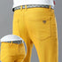 Men's Colorful Denim Stretch Comfortable Jeans for Casual Business Wear