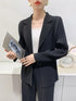 Elegant Pleated Long-Sleeved Jacket for Women - Comfortable Casual Suit with Thickened Design for Spring and Autumn Wear