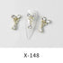 10pcs Devil's Blue Eye Nail Charms with Glitter Rhinestones for Stunning Nail Art Decoration and Manicure Accessories