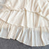 Runway Spring Pleated Chiffon Lace Party Long Dress Midi Dresses