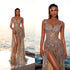 Mermaid Wedding Dress Sequins Beading Spaghetti Straps Side Split Gown Bridal Floor Length