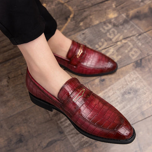 Stylish Italian Leather Penny Loafers for Men - Classic Dress Shoes for Weddings and Formal Events, Available in Big Sizes 38-48