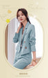 Chic Women's Office Suit Set: Long Sleeve Double Breasted Short Tops with Slim High Waisted Pencil Pants for Spring Fashion