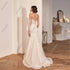 Wedding Dress Bridal Gown Mermaid Lace Illusion Long Sleeves Back Zipper Button Detail