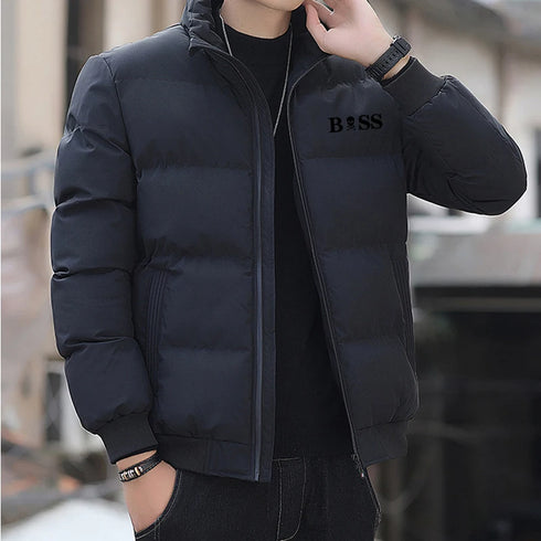 Men's Thick Thermal Cotton Parka Jacket for Winter - Windproof Casual Outerwear in Sizes M-5XL