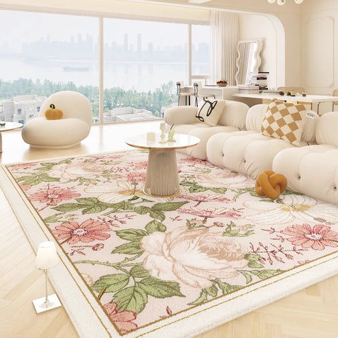 French Style Bedroom Decor Plush Carpet Soft Floor Mat for Living Room and Study