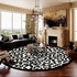 Leopard Print Round Carpet Decoration for Living Room Area Rugs Non-Slip Floor Mats