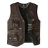 Men's Genuine Cowhide Leather Vest - Slim Fit Multi Pocket Zipper Waistcoat for Spring and Autumn Casual Wear