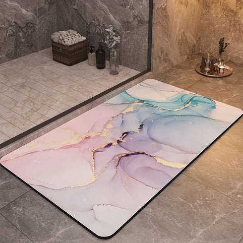 Luxury Bathroom Mats Anti Slip Quick Dry Foot Floor Mat Washable Doormat Carpet