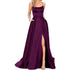 Strapless Satin Ball Gown With Train For Formal Banquet Evening Wedding Dress Silhouette Classic