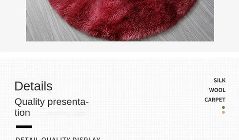 Plush Round Rug Mat for Living Room and Bedroom Home Decor