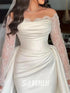 Elegant Satin Mermaid Wedding Dress Plus Size Customized Gown