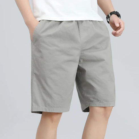 Plus Size Men's Casual Cotton Summer Knee Shorts Sports