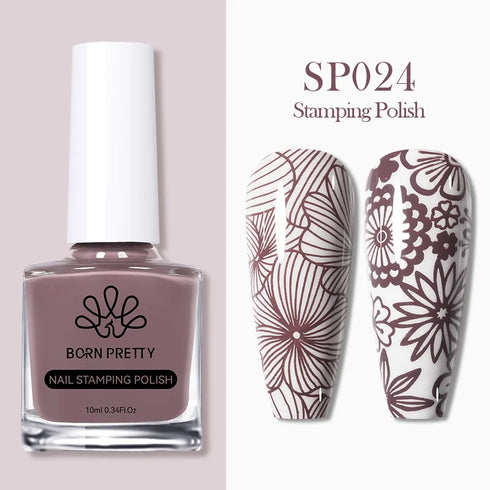 10ml Nail Stamping Polish for Stunning Metallic Mirror Effect - Gold, Silver, and Vibrant Colors for DIY Nail Art Designs