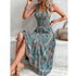 Fashion Sleeveless Maxi Boho Dress for Women Elegant Tank Long Dresses with Elastic Waist