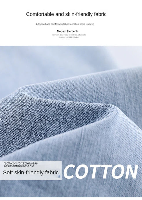 Slim Straight Elastic Denim Pipe Pants for Women - Versatile All-Season Trousers with Pockets and Tie Dye Details for Trendy Fall Outfits