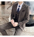Stylish Business Casual Three-Piece Suit for Men with Vest and Trousers