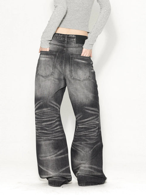 Baggy Wide Leg Jeans Loose Fit Distressed Streetwear For Women Denim Jeans Vintage Inspired Casual