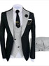 Slim Fit Men's Tuxedo Suit Set for Formal Weddings and Business Events
