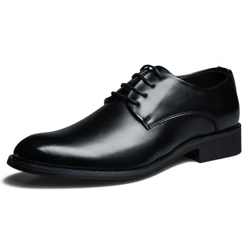 Men's Dress Shoes Casual Style Lace-Up Pointed Design Ideal for Weddings and Business Events