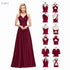 Plus Size Bridesmaid Dresses Convertible Backless Infinity Multiway Floor Length Silk Gown