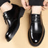 Leather Oxford Shoes for Men Elegant Minimalist Lace Up Business Casual Footwear