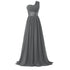 Bridesmaid Dress A Line Chiffon One Shoulder Pleated Back Lace Up Floor Length Wedding Dress