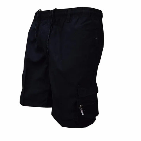 Men's Tactical Shorts Summer Casual Jogging Cargo Shorts Multi-Pockets Elastic Waist Hiking Overalls