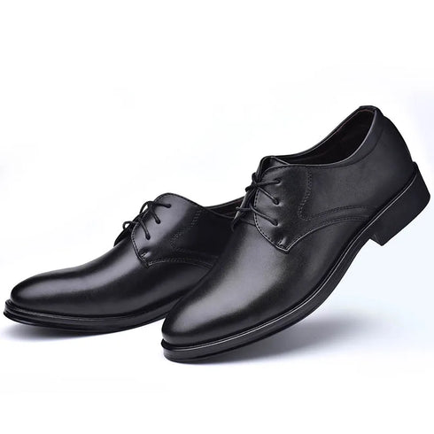 Men's Formal Leather Shoes Pointed Toe Loafers for Office Business Casual Wear