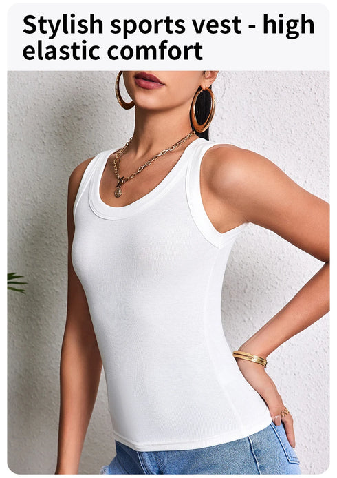1/3 Pieces Four Seasons Thin Ladies Solid Color Joker Camisole Young Women Plus Size Comfortable and Sexy T-shirt Shirt Casual