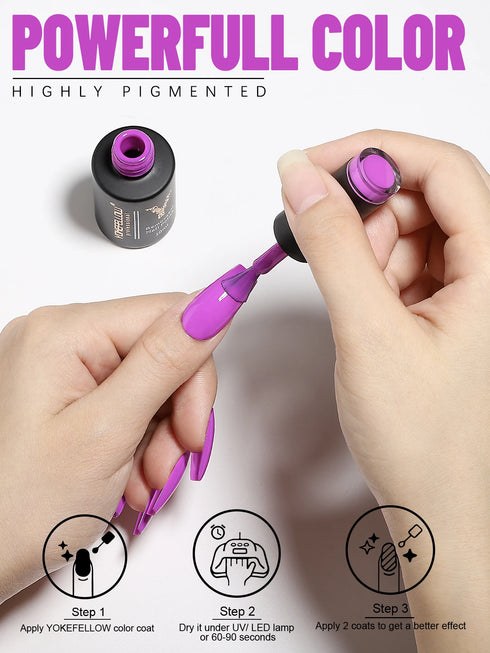 Vibrant 10ML Semi-Permanent Gel Nail Polish for Stunning Manicures - Low Odor Long-Wear Varnish - Ideal for Spring and Summer Nail Art