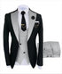 Slim Fit Men's Tuxedo Suit Set for Formal Weddings and Business Events