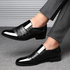 Elegant Slip-On Formal Dress Shoes for Men - Plus Size Pointed Toe Wedding and Business Casual Footwear