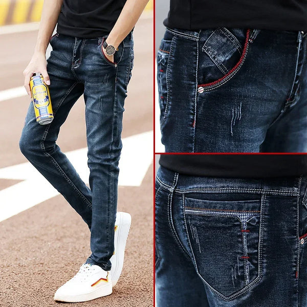 Fashion Men's Jeans Pants Stretch Skinny Casual Denim Trousers