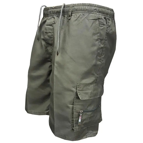 Men's Tactical Shorts Summer Casual Jogging Cargo Shorts Multi-Pockets Elastic Waist Hiking Overalls
