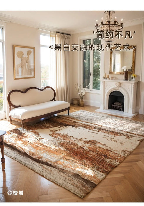Light Luxury Retro Area Rugs for Living Room and Bedroom Plush Soft Thick Mats
