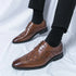 Stylish Brogue Lace-Up Business Formal Shoes for Men – Perfect for Office, Banquet, and Outdoor Parties in Sizes 38-48