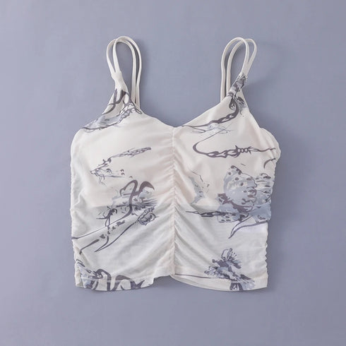 Yoga Bra Women’s Beauty Back Halter One-Piece Chest Pad Sports Crop Top