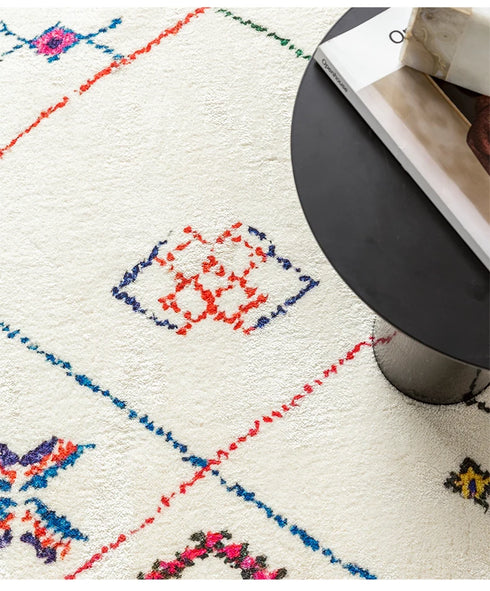 Ethnic Style Large Area Carpet for Living Room and Bedroom Plush Mat Home Decoration