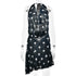 Sexy Deep V Neck Printed Polka Dot Halter Mini Dress for Women Elegant Summer Party Outfits