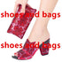 Shoe Bag Set Ladies Rhinestones Fashion Slippers High Heel Party