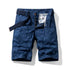 Summer Men Cotton Print Cargo Shorts Casual Breeches Jogger Pants