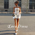 Love Simple Mini Wedding Dresses Elegant Strapless Ball Gowns Above Knee