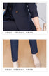 Chic Korean Fashion Women's 3-Piece Blazer Suit Set with Long Sleeve Vintage Jacket and Vest + Slim Straight Pencil Pants for Elegant Business Outfits
